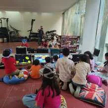 Gaming party at London school hall